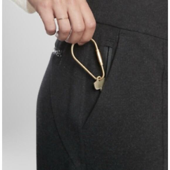 Athleta venice heathered cargo wide leg pants charcoal grey heather Size 14 - Picture 4 of 12